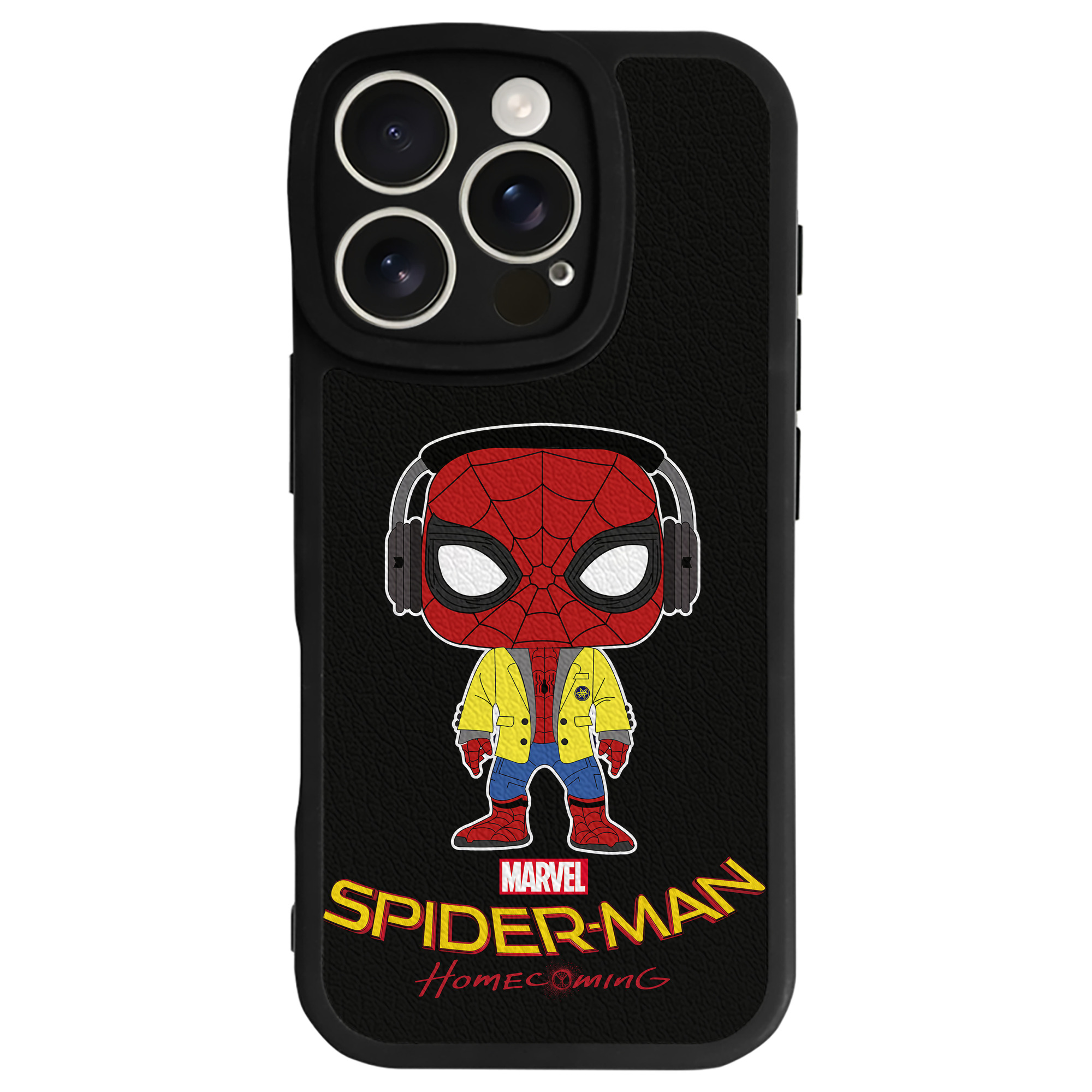 （画像用） Spider Man スパイダーマン 【iPhone 16シリーズ対応】シリコンスマホケース（レザー調） 材質：シリコン